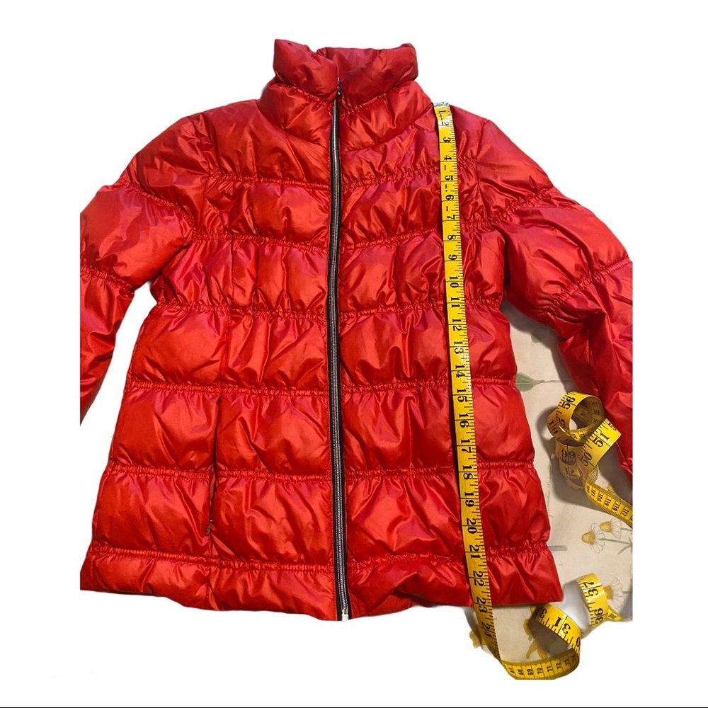 Guess Jeans Women's Red Down Puffer Jacket Sz S - Picture 6 of 7